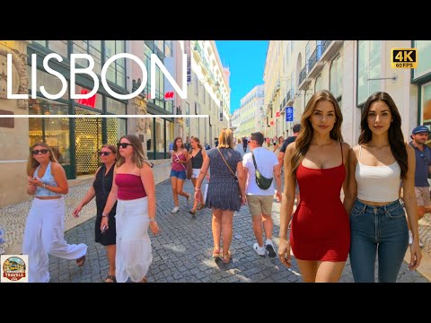 🇵🇹 4K WALKING TOUR | Lisbon Downtown in 60FPS 🌆 Rossio Square to Baixa Chiado 🚶‍♂️🇵🇹