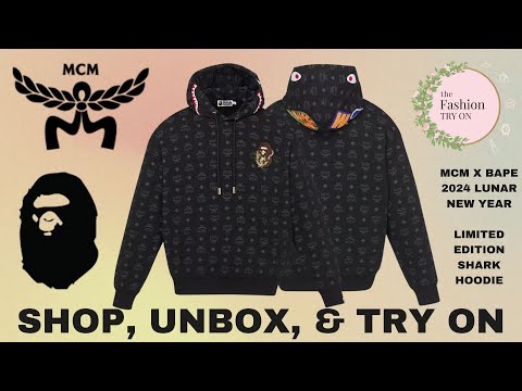 MCM X BAPE | 2024 LUNAR NEW YEAR SHARK HOODIE | The Fashion Try On