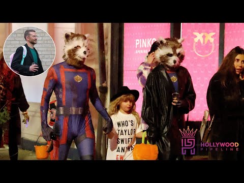 Bradley Cooper as 'Rocket Raccoon' for Halloween