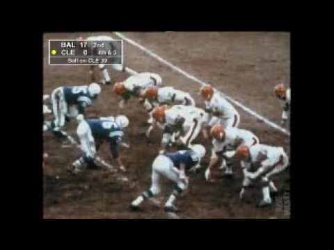 {REUPLOAD} 1968 NFL Championship - ALL PLAYS -  Radio/TV Film Merge -   Colts at Browns - 360p