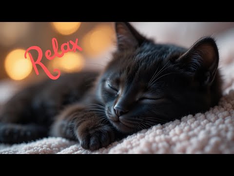 Peaceful Black Cat Dreams ???? – 1 Hour of Purring Sleep Sounds ????????