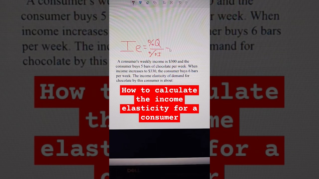 How to calculate income elasticity for a consumer #normalgood #econterm