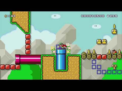 Waibak 1-1: Backtrack Plains by ẞ Squared - Super Mario Maker 2 - No Commentary 1bv