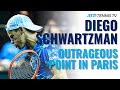 Diego Schwartzman OUTRAGEOUS behind the back lob winner in Paris!