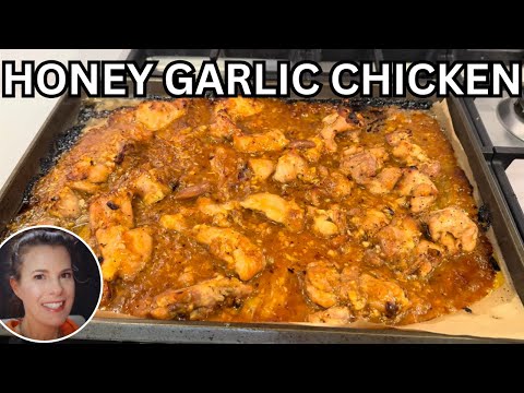 Honey Garlic Baked Chicken Thighs - Easy Chicken Recipe
