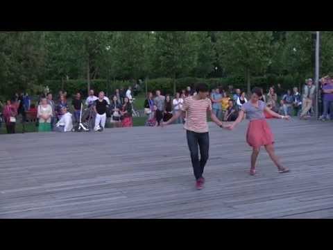 Stas Maximenko & Maria Filippova at Open Air Lindy Hop Contest