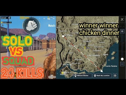How to solo vs squad pubg | solo vs squad miramar 24 kills| pubg mobile
