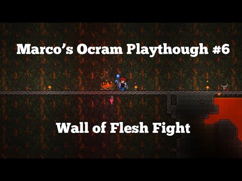 Terraria Ocram Playthough #6 Wall of Flesh fight