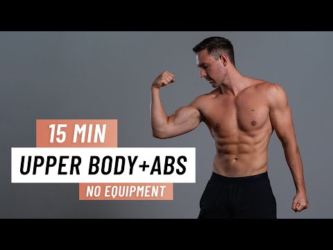15 Min Upper Body & Abs Workout (No Equipment)