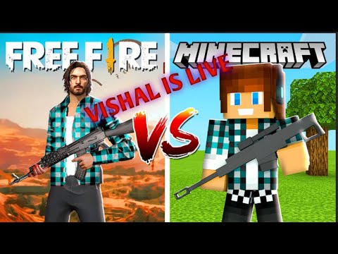 Insane Gaming Mashup!! Free Fire vs Minecraft LIVE
