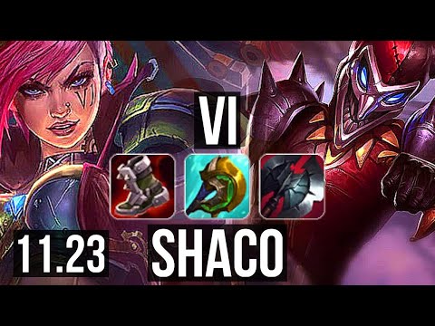 VI vs SHACO (JNG) | Rank 7 Vi, 4/2/7 | NA Master | 11.23
