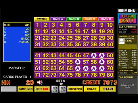 Four Card Keno: Heaven's Door 8 Spots