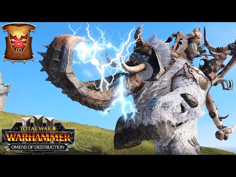 RAGE of the THUNDERTUSK - Massive Ogre Kingdoms vs. Elite Khorne Battle - Total War Warhammer 3