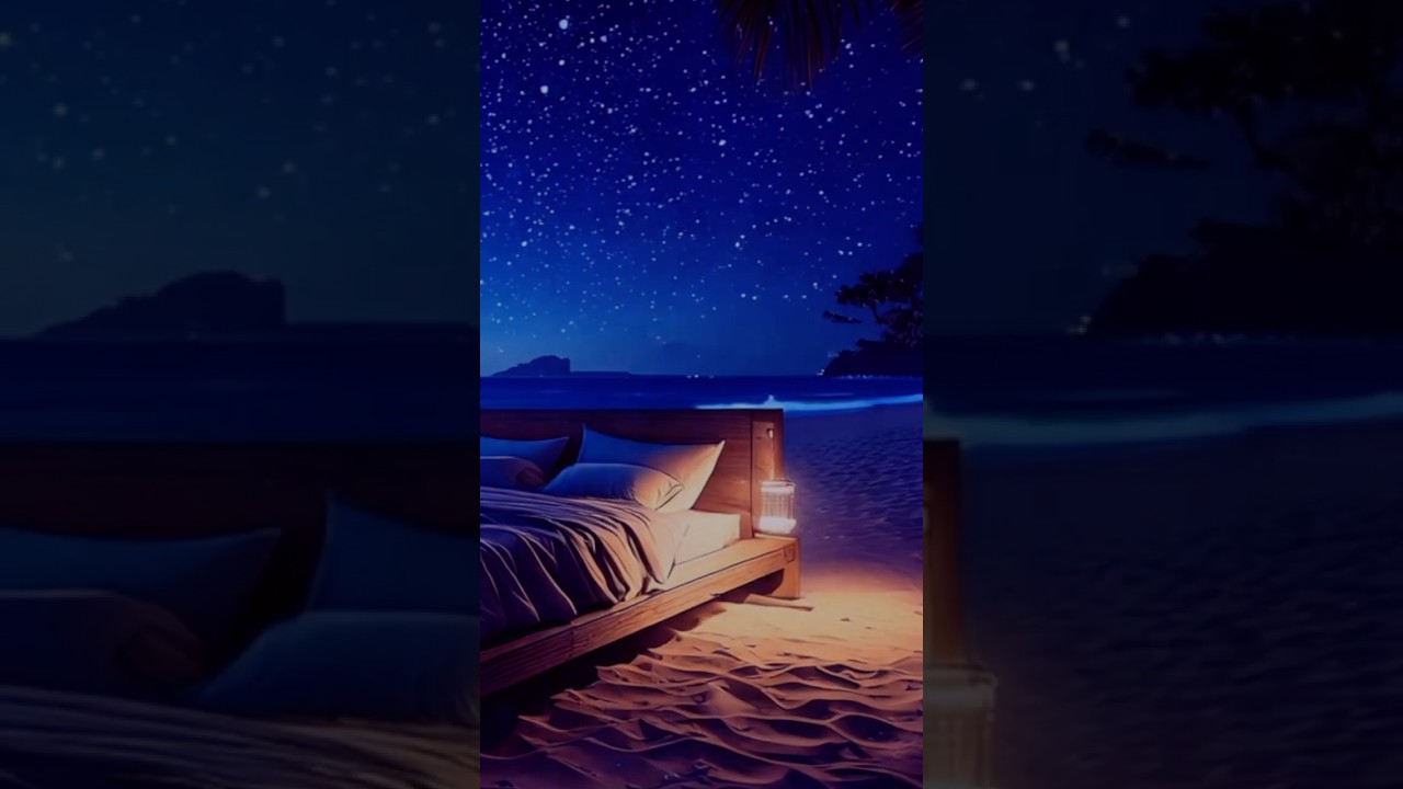 星空と優しい波音に包まれて眠る音楽 | #shorts #睡眠用bgm #波の音 #528hz