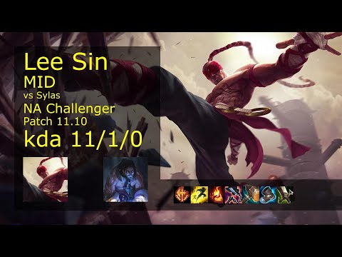 Lee Sin vs Sylas Mid - NA Challenger 11/1/0 Patch 11.10 Gameplay