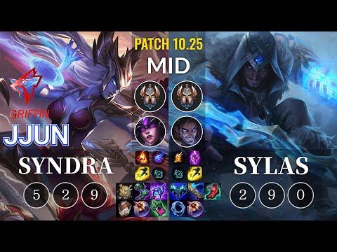 GRF jjun Syndra vs Sylas Mid - KR Patch 10.25