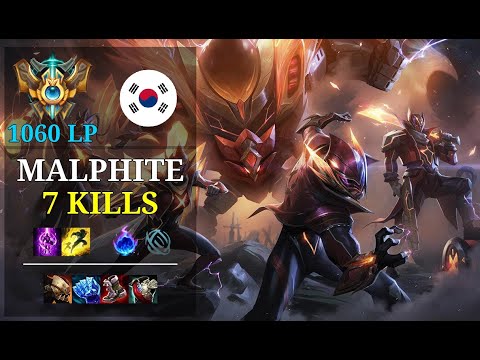 Malphite Top vs Gnar - 7 kills - Jugklng KR Challenger (1060 LP) Patch 11.2