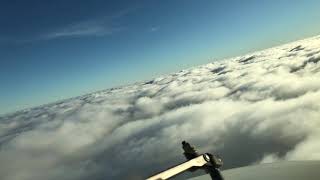 Descending through the clouds