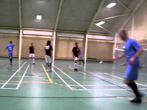 Adam Bates smashes the ball in goal for 7-2 for FC Fjordbold