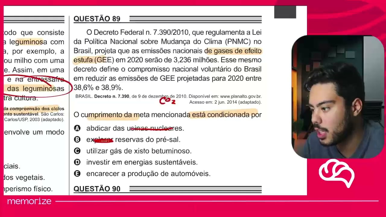 Resolução em Vídeo — Questão 89 ENEM 2018 PPL