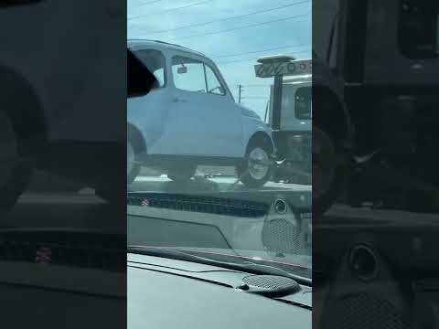 Saw this Amazing Classic Fiat 500L on a Highway‼️😱 #shorts #cars  #amazing