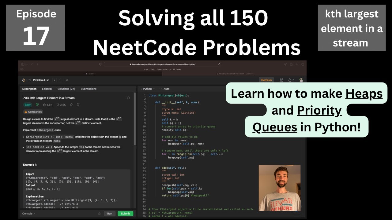 Learn Heaps and Priority Queues in Python! | Solving All 150 NeetCode Problems | Episode 17
