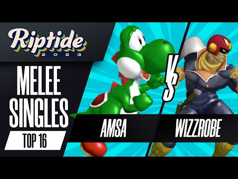 aMSa (Yoshi) vs Wizzrobe (Captain Falcon) - Melee Singles Top 16 - Riptide 2023