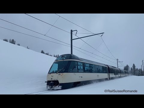 [ FR / DE ] Trafic ferroviaire au Montreux Oberland Bernois / Bahnverkehr bei dem MOB