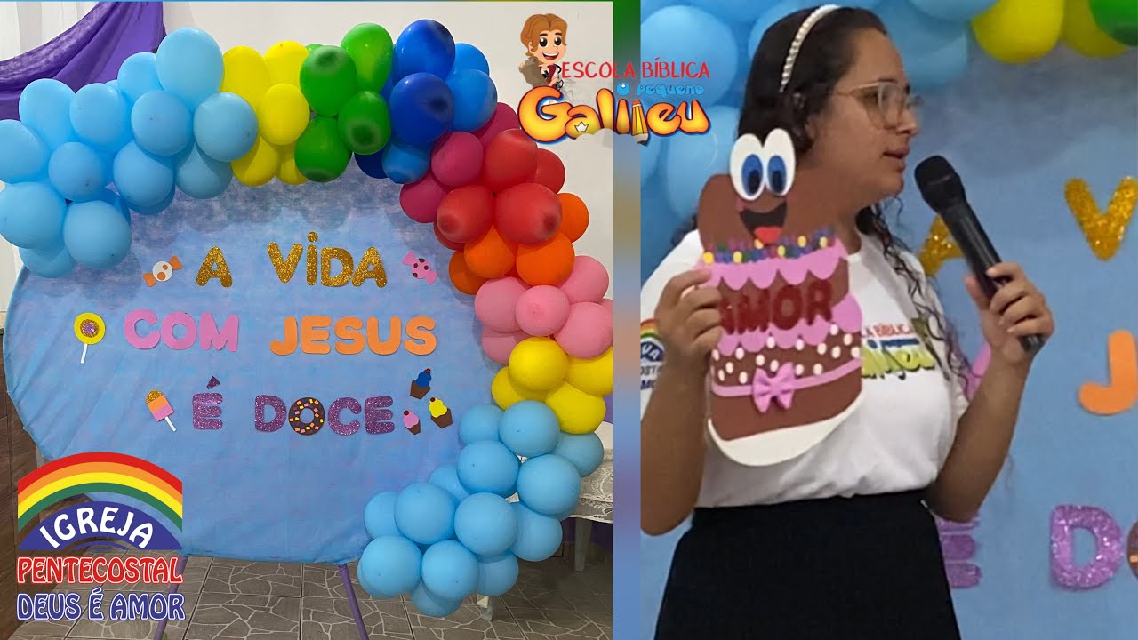 Culto do pequeno tema : A vida com jesus e doce 🍭🍬
