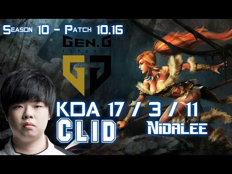 Gen Clid NIDALEE vs SHYVANA Jungle - Patch 10.16 KR Ranked