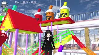 Kolam renang boba warna warni di Sakura School Simulator | Bagi bagi id props + review