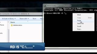 How to delete a folder through CMD (Command Prompt)