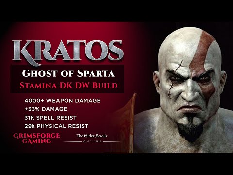 ESO Stamina DK KRATOS "Ghost of Sparta" Build Update. DW/DW