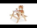 Ensemble banc table enfant en bois Marron - Bois manufacturé - 90 x 50 x 78 cm