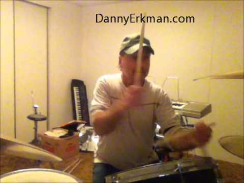 Danny Erkman drumming on a night off