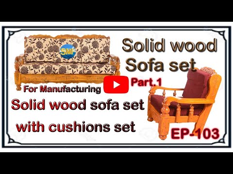 SMF Manufacturing Teakwood color Wooden Sofa Set, For Home