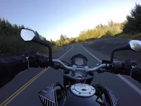 KTM 390 Duke on Youngs River Rd near Astoria, OR 9 28 15