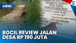 Telan Rp 190 Juta, Bocil Review Jalan Desa di Ponorogo yang Dinilai Janggal, Pemdes Buka Suara