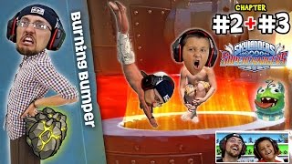 Lets Play SKYLANDERS SUPERCHARGERS Chapter 2 & 3: Motley Meadows & A Fuel's Errand (BURNING BUMPERS)