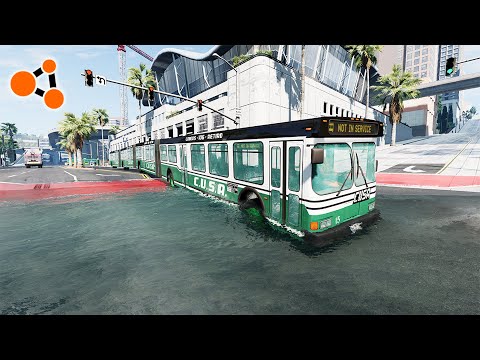 Buses vs Deep Water BeamNG.drive | Beamng Crashes TV