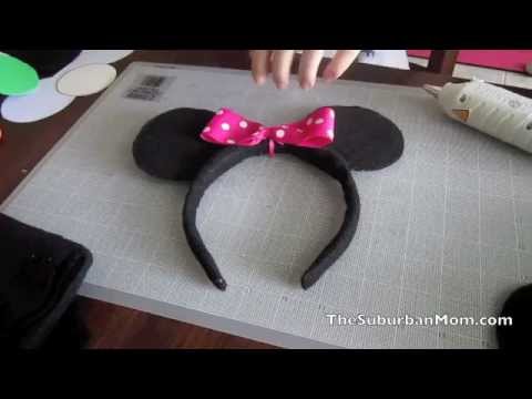 How to Make Mickey Minnie Mouse Ears Headband Tutorial ...