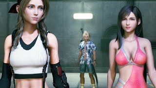Tifa put some Paradise Swimsuit while Aerith borrowed Tifa's Outfit