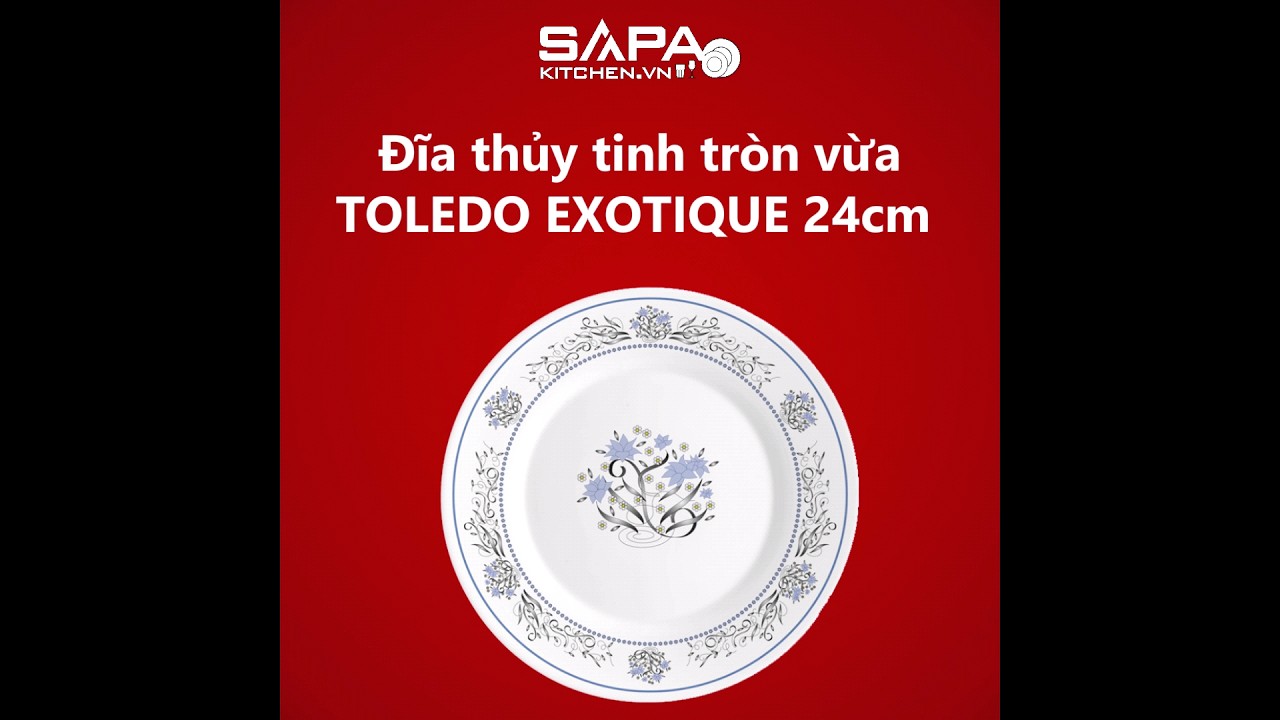 Đĩa thủy tinh tròn vừa Toledo Exotique 24 cm