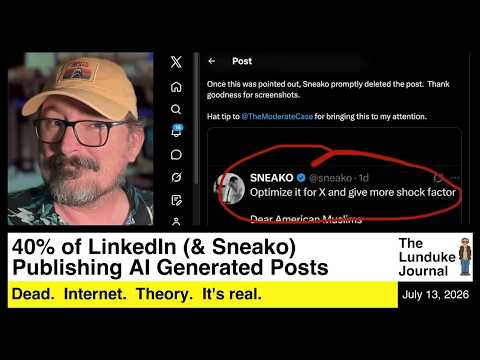 40% of LinkedIn (& Sneako) Publishing AI Generated Posts
