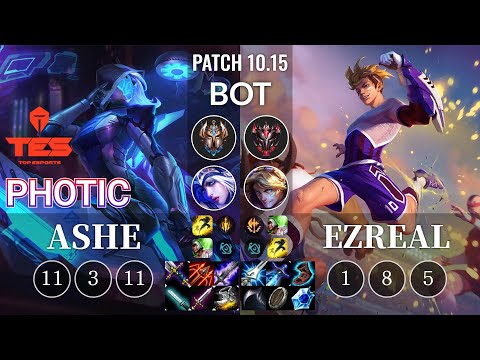 TES Photic Ashe vs Ezreal Bot - KR Patch 10.15