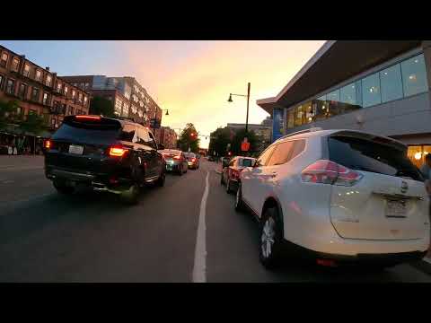 North End Boston MA to Kendall Square Cambridge MA SD Card Version Sunset Bike Ride