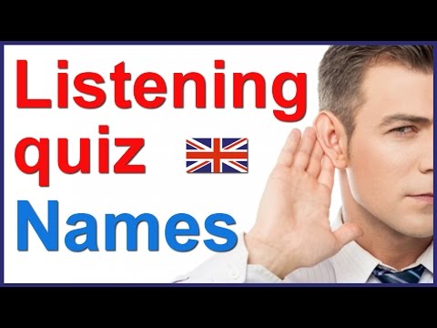 English listening and spelling quiz - People's names