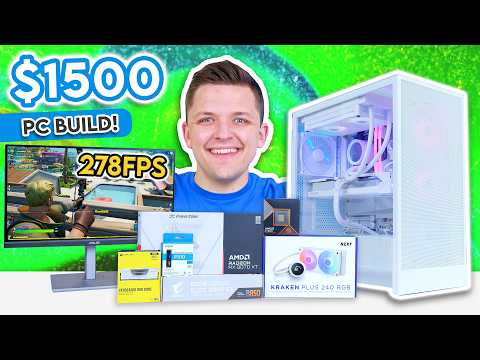$1500 Gaming PC Build 2025! 🙌 [ft. RX 9070 XT & Ryzen 9600X w/ Benchmarks]