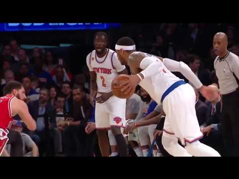 Carmelo Anthony Breaking Nikola Mirotic Ankels And hiting A Three