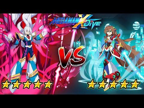 ViA■ (QED) 5☆ Vs DiVE Armor Iris 5☆ - Mega Man X DiVE (Mobile Controls PvP)